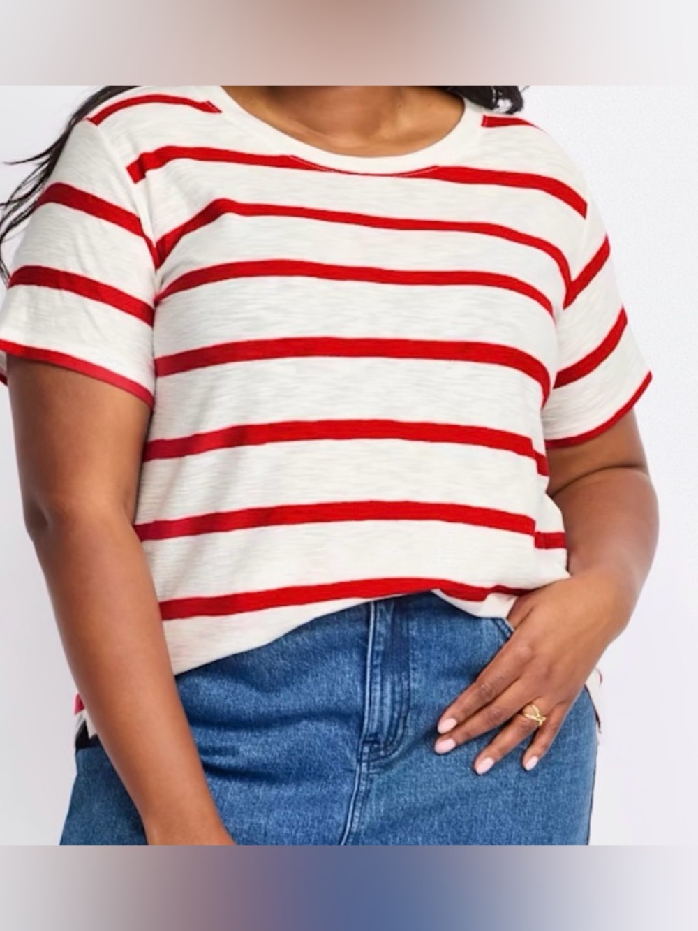 Market & Spruce Mirelle super slub classic tee